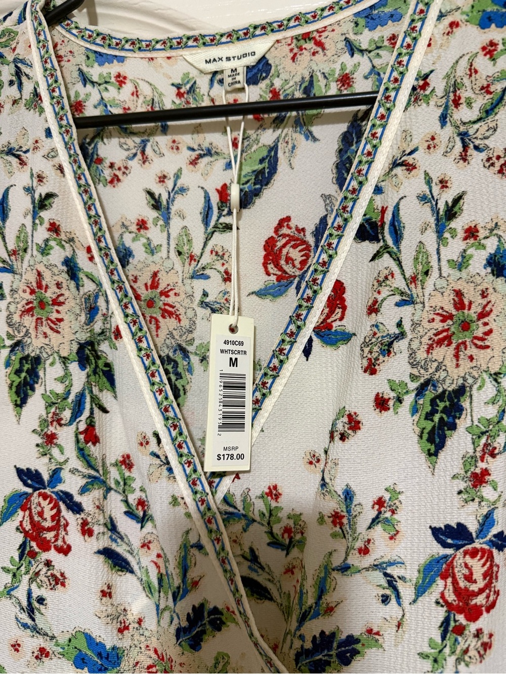 Max Studio Floral V-Neck Maxi Dress NWT $178 - Picture 5 of 9